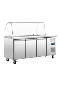 Polar U-Serie 3-türige GN-Saladette mit Schutzhaube, Gastronomie-Bedarf