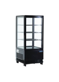 Polar C-Serie Tischkühlvitrine 68 Liter mit gebogener Tür, schwarz, Gastronomie-Bedarf