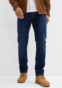 Thermo Regular-Fit Jeans mit weichem Jersey-Futter und Dehnbund Straight in blau, Gr&ouml;sse 44, 98% Baumwolle, bonprix