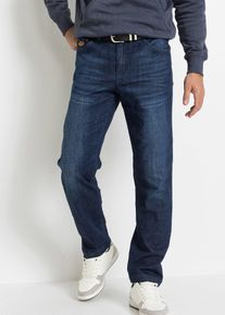 Classic Fit Stretch-Jeans mit verstärktem Schritt Tapered in blau, Grösse 46, 98% Baumwolle, bonprix