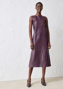 Lederkleid aus Lammnappa in braun, Grösse 42, bonprix