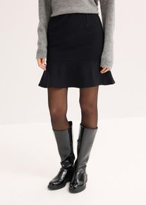Minirock aus bequemen Punto di Roma in schwarz, Gr&ouml;sse 40/42 (M), bonprix