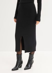 Feinstrickrock aus softem Viskose-Mix in schwarz, Gr&ouml;sse 40/42 (M), bonprix