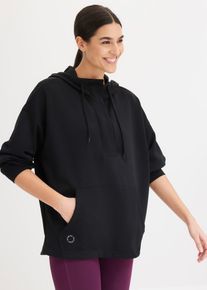 Oversized Sport-Hoodie mit Modal ultrasoft in schwarz, Gr&ouml;sse 44/46 (L), bonprix
