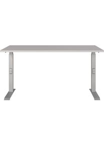 Schreibtisch »Downey« höhenverstellbar von 68-91 cm, verfügbar in verschiedenen Breiten , silberfarben , Germania