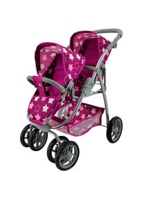 KNORRTOYS , Puppen-Zwillingsbuggy »Milo« , rosa