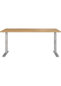 Schreibtisch »Downey« höhenverstellbar von 68-91 cm, verfügbar in verschiedenen Breiten , silberfarben , Germania