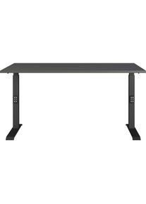 Schreibtisch »Mailand, mechanisch höhenverstellbar,« in Breitenvariante 120-180 cm, Made in Germany , grau , Germania