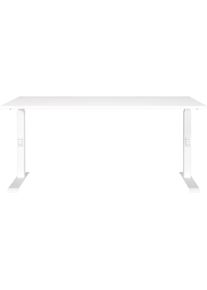 Schreibtisch »Mailand, mechanisch höhenverstellbar,« in Breitenvariante 120-180 cm, Made in Germany , weiss , Germania
