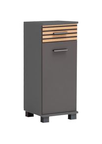 Unterschrank »Katta, Breite 30 cm« Wechselbarer Türanschlag, Schublade mit Akustikprint , schwarz , Welltime