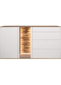 Mäusbacher Kommode Faro Sideboard B 169 cm, inkl. Beleuchtung, Push to open Funktion , weiss , Mäusbacher