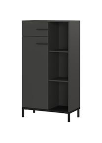 Aktenschrank »GW-Rovigo mit offenem Regal & Schublade,« 1 Stk. tlg. spiegelverkehrt montierbar, Höhe 120 cm, Made in Germany , grau , Germania