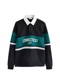 next, Hommes T-Shirt, pétrole / noir / blanc