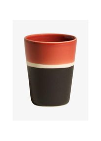 Maison Sarah Lavoine Gobelet Sicilia &agrave; carreaux orange fonce