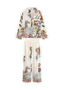 next Pyjama Damen Gr&ouml;&szlig;e 4XL creme / azur / cognac / pink Winterkleid