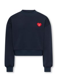 Only Girls Sweatshirt 'KOGEVISA' M&auml;dchen Gr&ouml;&szlig;e 110/116 nachtblau / rot