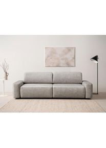 Home Affaire 3-Sitzer »TORGE (257cm), Sofa,Schlafsofa in Cord, Samtvelours, Struktur fein« rundes Design, Schlaffunktion u. Bettkasten, Liegefläche: 135/200 cm...
