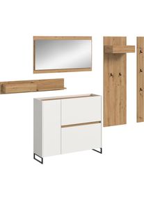 Inosign Garderoben-Set »EVRID, 5-teilig, Breite 236 cm, individuell stellbar & erweiterbar« best. aus: Wandboard, Kommode, Spiegel, Garderobenpaneel,...