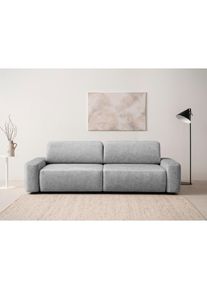 Home Affaire 3-Sitzer »TORGE (257cm), Sofa,Schlafsofa in Cord, Samtvelours, Struktur fein« rundes Design, Schlaffunktion u. Bettkasten, Liegefläche: 135/200 cm...