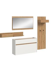 Inosign , Garderoben-Set »EVRID, 4-teilig, Breite 205 cm, individuell hängbar & erweiterbar« best. aus.: Wandboard, Kommode, Spiegel,...