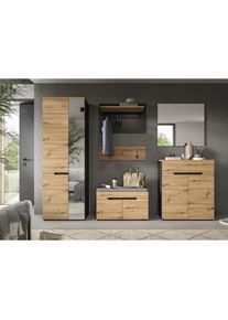 Inosign , Garderoben-Set »REHAT, TOPSELLER!, 6-teilig, Breite 255 cm, individuell erweiterbar« Set, Schrank, Sitzbank, Sitzkissen, Paneel,...