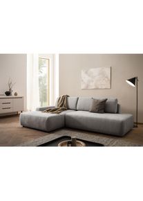 Home Affaire, Home Affaire Ecksofa »TORGE, Schlafsofa Cord, Samtvelours u. Strukur fein, Couch in L-Form« Schlaffunktion und Bettkasten, Liegefläche: 
