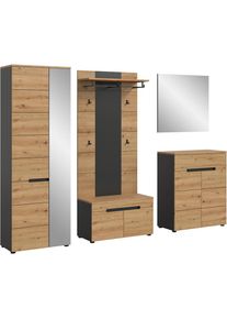 Inosign Garderoben-Set »REHAT, TOPSELLER!, 5-teilig, Breite 255cm, individuell erweiterbar« Set, bestehend aus: Garderobenschrank, Sitzbank, Paneel,...