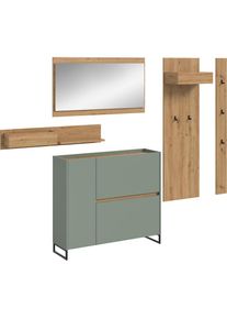 Inosign Garderoben-Set »EVRID, 5-teilig, Breite 236 cm, individuell stellbar & erweiterbar« best. aus: Wandboard, Kommode, Spiegel, Garderobenpaneel,...