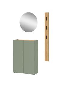 Germania , Garderoben-Set »GW-Alviano« 3 Stk. tlg. , grün , Kratzfeste und widerstandsfähige Oberflächenbeschichtung