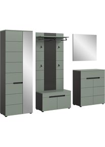 Inosign Garderoben-Set »REHAT, TOPSELLER!, 5-teilig, Breite 255cm, individuell erweiterbar« Set, bestehend aus: Garderobenschrank, Sitzbank, Paneel,...