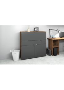 borchardt Möbel borchardt Möbel , Sekretär »Dolly« platzsparend, Home-Office-Schreibtisch, Breite 110 cm, Made in Germany , grau , Masse (B/T/H): 110/35/109 cm