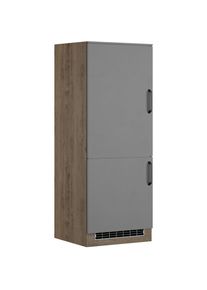 Wiho-Küchen Kühlumbauschrank »Elba« Breite 60 cm, Höhe 165 cm , grau , wiho Küchen