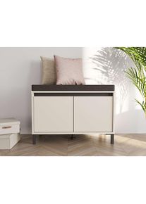 Home Affaire Schuhbank »Arran, Schuhschrank, Schuhregal, Schuhtruhe, Schuhkommode, Sitzbank« mit abnehmbarem Sitzkissen, zwei Türen (dahinter zwei Fächer) ,...