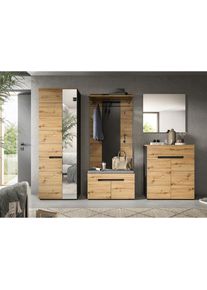 Inosign , Garderoben-Set »REHAT, TOPSELLER!, 5-teilig, Breite 255 cm, individuell erweiterbar« Set, bestehend aus: Schrank, Sitzbank, Sitzkissen,...