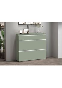 Schuhschrank »Magic Schuhschrank, Schuhkommode, Schuhregal, softgriff« 3 Klappen,Doppelschuhtrommeln,hochglanz lackiert oder matt,Breite 120 , Inosign