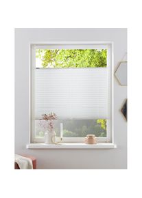 Plissee »DAHRA - in Crush-Optik« Lichtschutz ohne Bohren verspannt Fixmass, Bestseller mit über 5500 4,5-Sterne-Bewertungen, Klemmträger , weiss ,...
