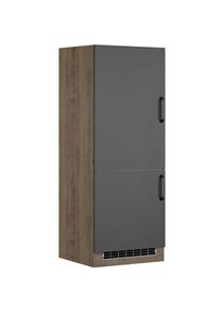 Wiho-Küchen Kühlumbauschrank »Elba« Breite 60 cm, Höhe 165 cm , schwarz , wiho Küchen