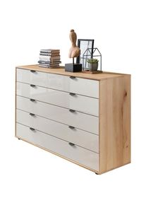 Wiemann Schubkastenkommode »Cardiff Sideboard, Wäscheschrank, teilmassiv Bianco-Eiche, Schubladen« Glas- oder Massivholzfront, verschiedene Breiten, MADE...