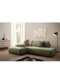 Home Affaire, Home Affaire Ecksofa &raquo;TORGE, Schlafsofa Cord, Samtvelours u. Strukur fein, Couch in L-Form&laquo; Schlaffunktion und Bettkasten, Liegefl&auml;che: 