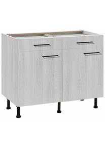 Wiho-Küchen Unterschrank »Nisos« 100 cm breit, Soft-Close in Schubladen, verstellbare Füsse, ohne Platte , weiss , wiho Küchen