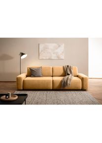 Home Affaire 3-Sitzer »TORGE (257cm), Sofa,Schlafsofa in Cord, Samtvelours, Struktur fein« rundes Design, Schlaffunktion u. Bettkasten, Liegefläche: 135/200 cm...