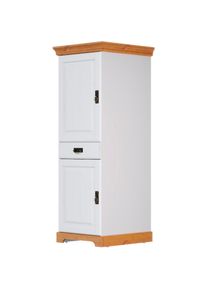 Vorratsschrank »Rügen« Breite 47 cm, Kiefer massiv, 2 Türen, 1 Schubkasten , weiss , Home Affaire