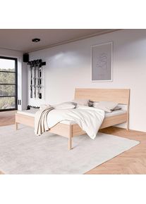 Home Affaire, Home Affaire Bett &raquo;Nord, Bettgestell, Eichefurnier&laquo; skandinavisches und minimalistisches Design, nat&uuml;rliche Eleganz, natur, natur, natur