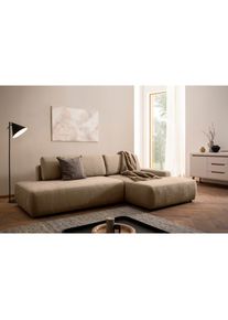 Home Affaire, Home Affaire Ecksofa &raquo;TORGE, Schlafsofa Cord, Samtvelours u. Strukur fein, Couch in L-Form&laquo; Schlaffunktion und Bettkasten, Liegefl&auml;che: 