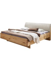 Wiemann, Wiemann Holzbett &raquo;Cardiff, Bettgestell, Bettrahmen, teilmassiv, mit Polsterkopfteil&laquo; Belastbarkeit 110/220 Kg, 4-fache h&ouml;henverstellbar, MADE