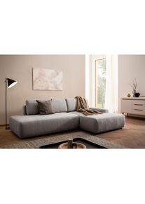 Home Affaire, Home Affaire Ecksofa &raquo;TORGE, Schlafsofa Cord, Samtvelours u. Strukur fein, Couch in L-Form&laquo; Schlaffunktion und Bettkasten, Liegefl&auml;che: 