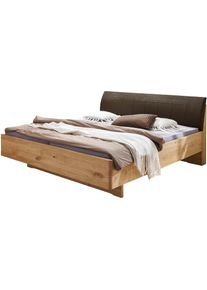 Wiemann, Wiemann Holzbett &raquo;Cardiff, Bettgestell, Bettrahmen, teilmassiv, mit Polsterkopfteil&laquo; Belastbarkeit 110/220 Kg, 4-fache h&ouml;henverstellbar, MADE