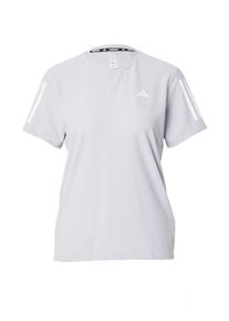 adidas Performance, Femmes T-shirt fonctionnel 'Own The Run', gris clair / blanc