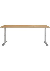 Schreibtisch »Downey« höhenverstellbar von 68-91 cm, verfügbar in verschiedenen Breiten , silberfarben , Germania