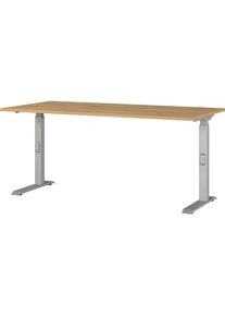 Schreibtisch »Downey« höhenverstellbar von 68-91 cm, verfügbar in verschiedenen Breiten , silberfarben , Germania